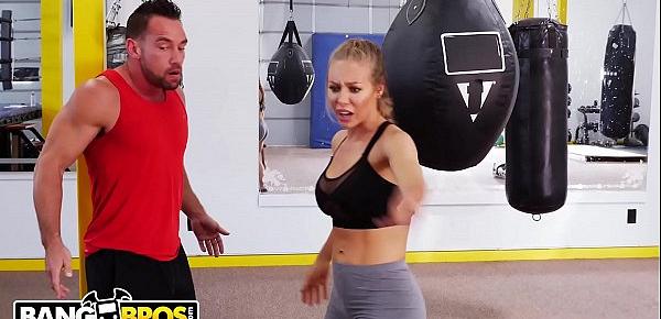  BANGBROS - Sweaty PAWG Nicole Aniston Fucks Her Trainer In Boxing Ring